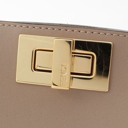 Fendi Peekaboo Soft Small Dove Gray Leather 2-Way Shoulder Handbag Ju — view 8