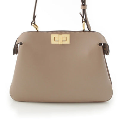 Fendi Peekaboo Soft Small Dove Gray Leather 2-Way Shoulder Handbag Ju — view 2