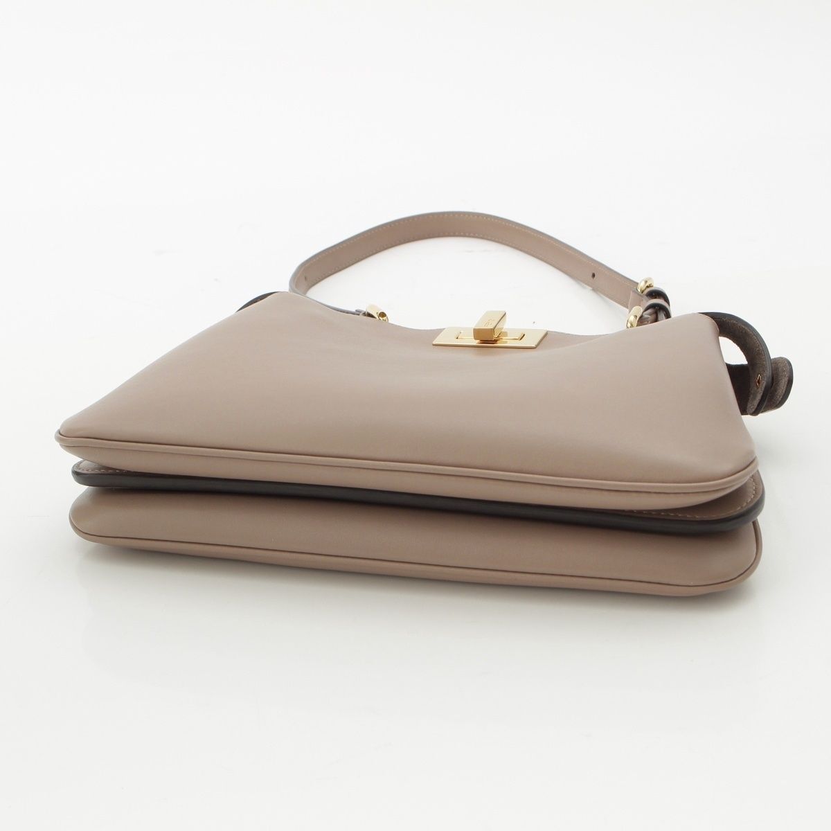 Fendi Peekaboo Soft Small Dove Gray Leather 2-Way Shoulder Handbag Ju — view 6