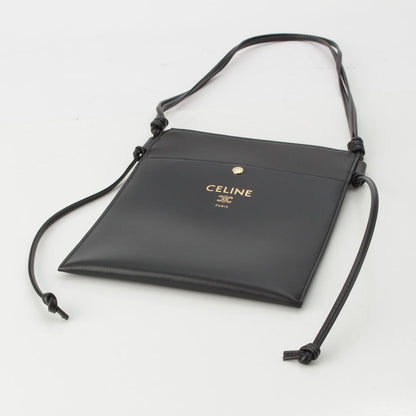 Celine Sharp Pouch Take Away Smooth Lambskin Logo Shoulder Bag Black — view 6