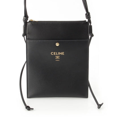 Celine Sharp Pouch Take Away Smooth Lambskin Logo Shoulder Bag Black — view 2
