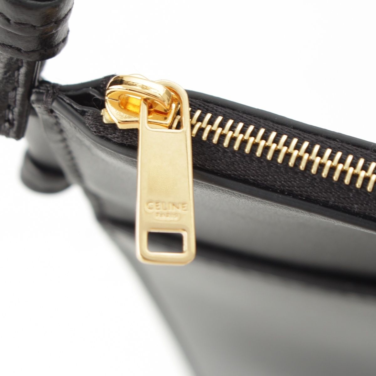 Celine Sharp Pouch Take Away Smooth Lambskin Logo Shoulder Bag Black — view 9