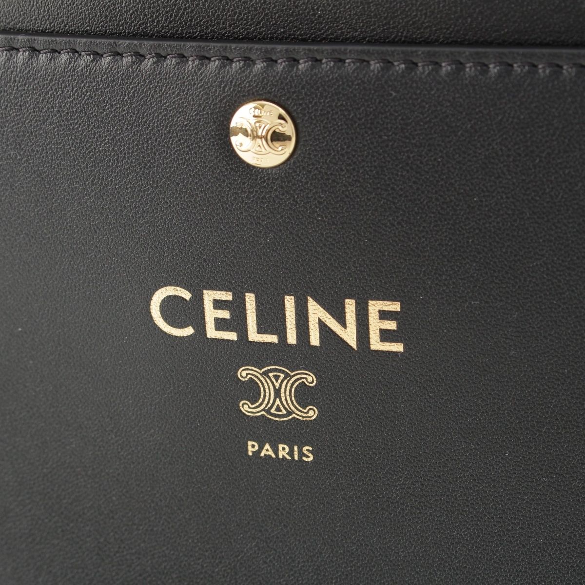 Celine Sharp Pouch Take Away Smooth Lambskin Logo Shoulder Bag Black — view 8
