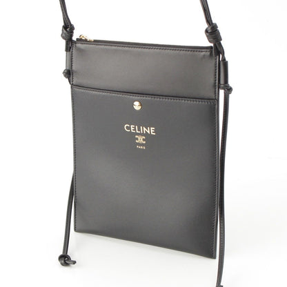 Celine Sharp Pouch Take Away Smooth Lambskin Logo Shoulder Bag Black — view 3