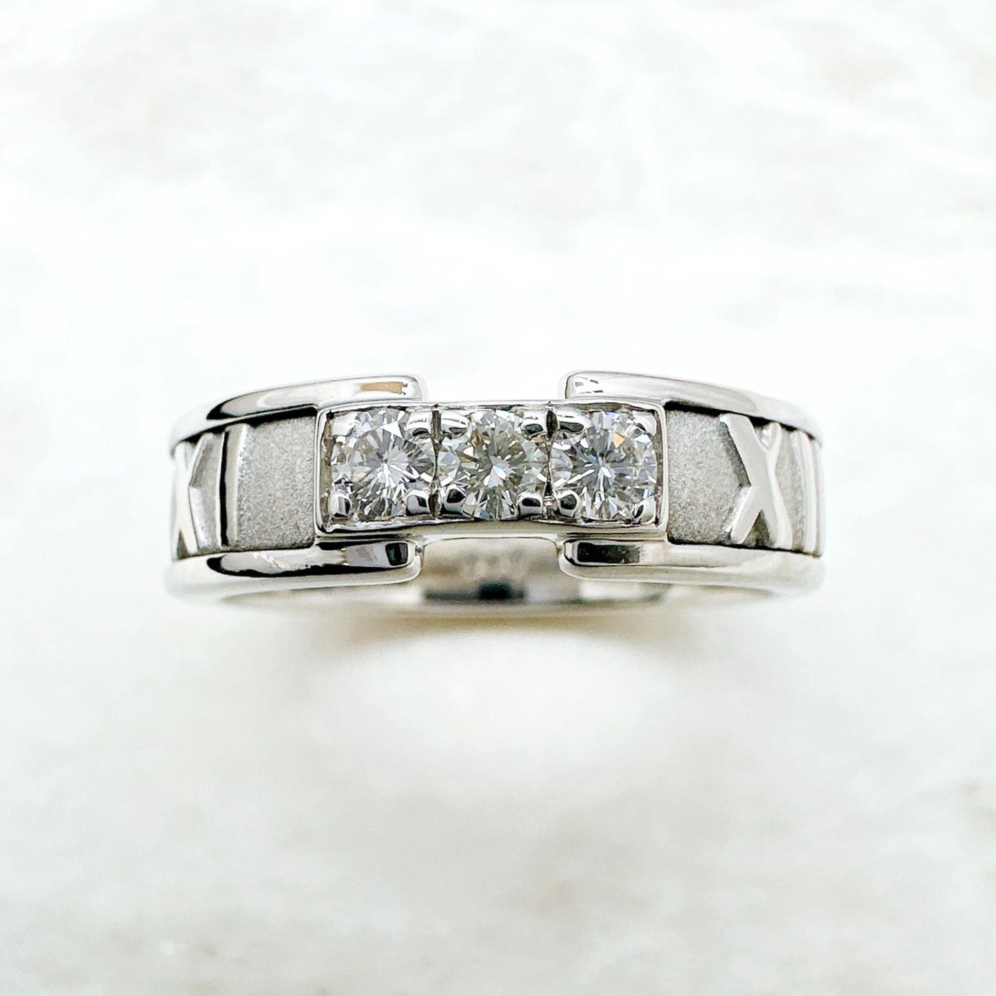 Tiffany & Co Atlas Diamond White Gold Ring — view 3