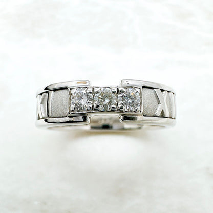 Tiffany & Co Atlas Diamond White Gold Ring — view 3