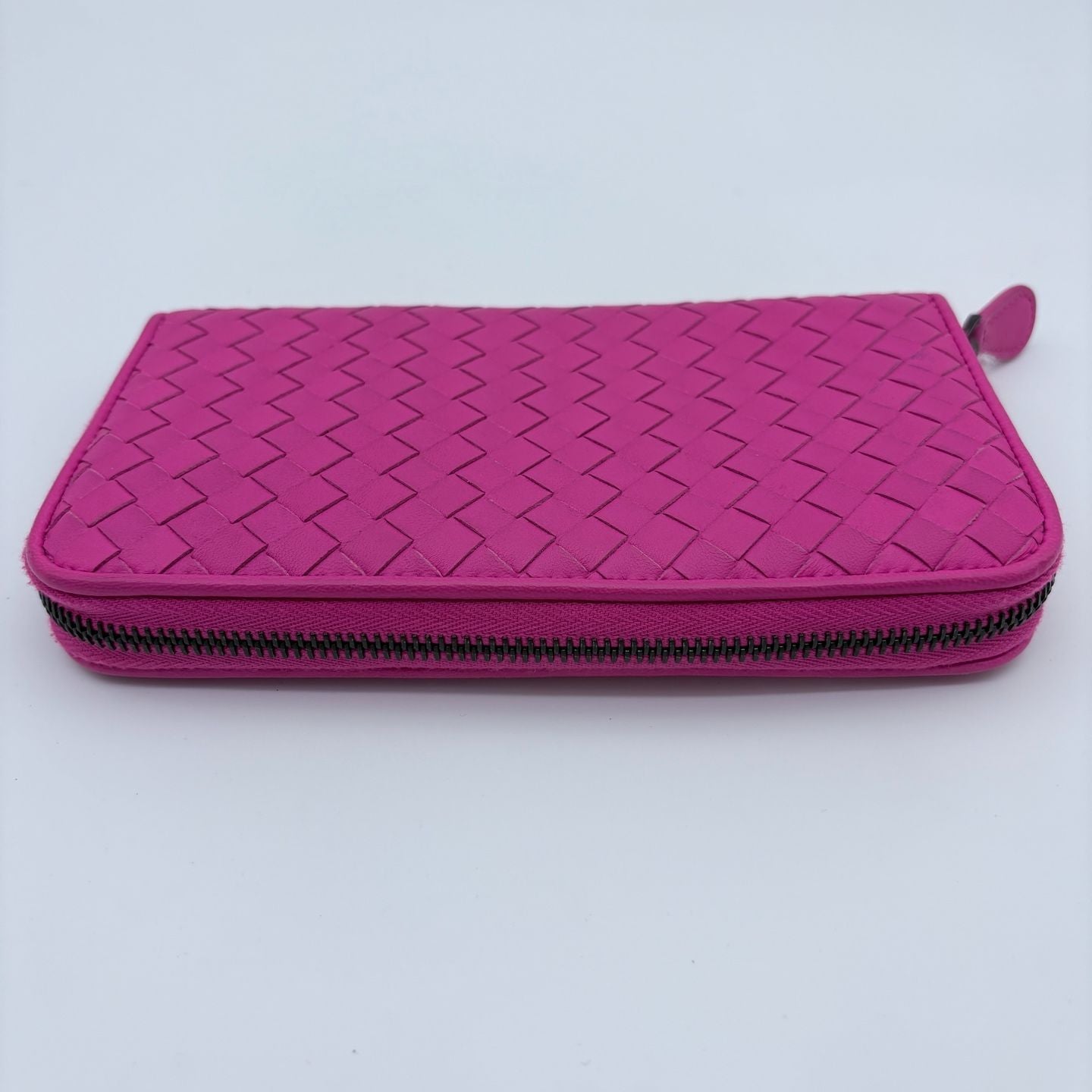 Bottega Veneta Intrecciato Zip Around Wallet Leather Pink — view 5