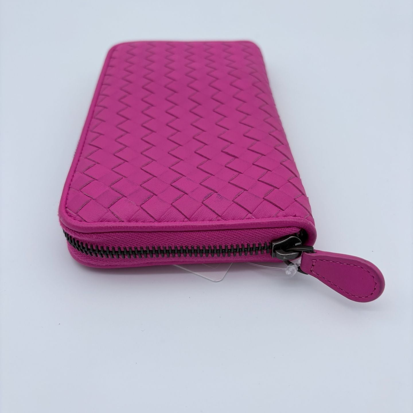 Bottega Veneta Intrecciato Zip Around Wallet Leather Pink — view 4