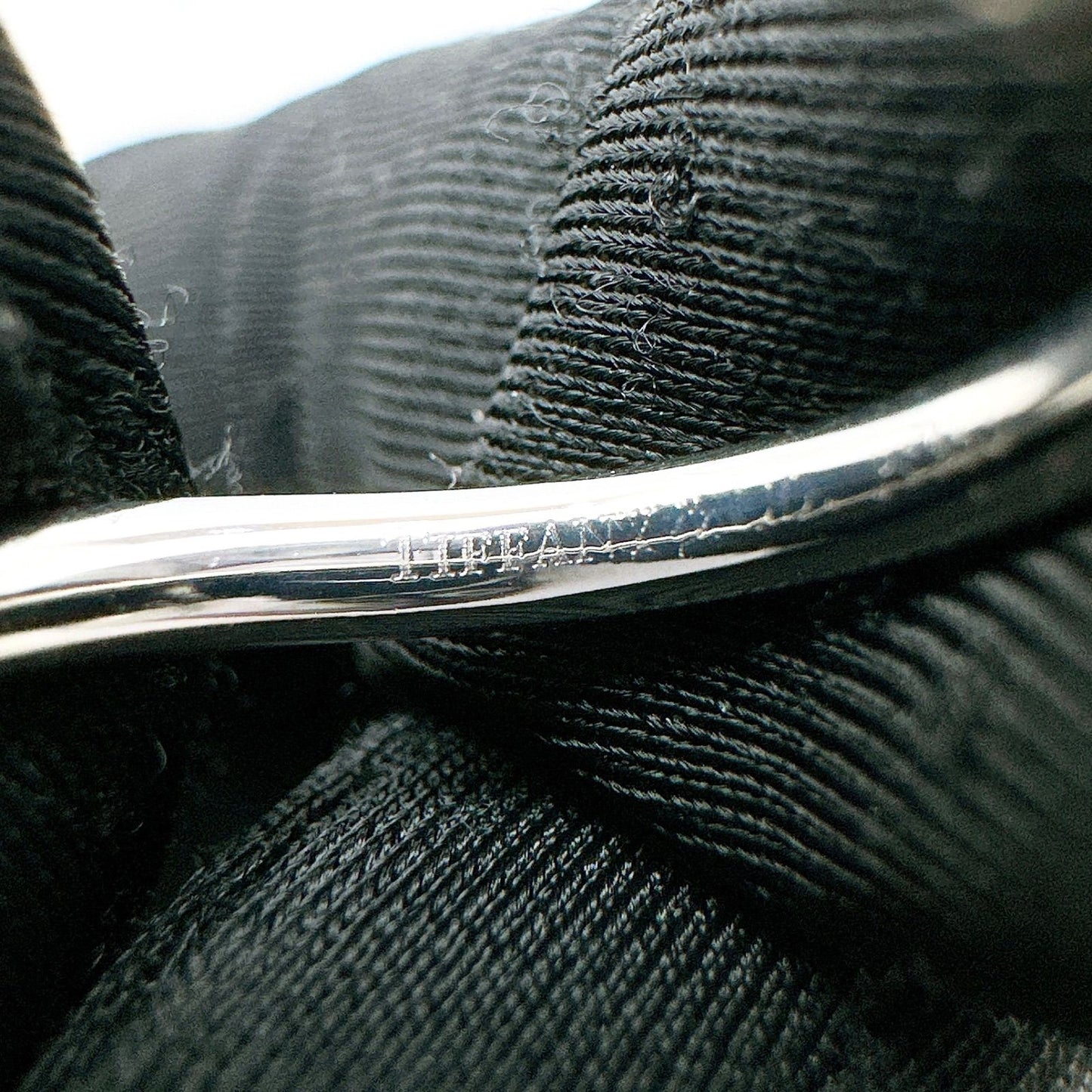 Tiffany & Co Curved Band Diamond Platinum Ring — view 5