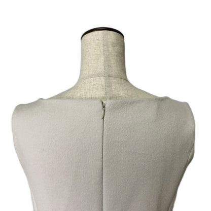 Prada Sleeveless Dress Wool Knee Length 40 Beige — view 5