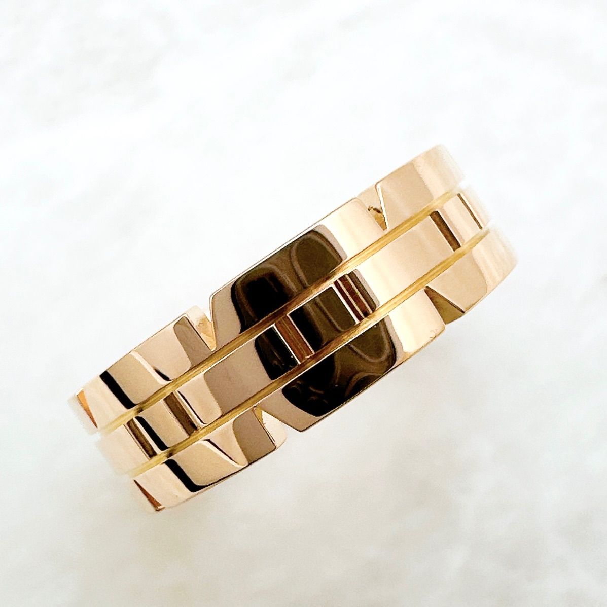 Cartier Tank Francaise Pink Gold Ring — view 2