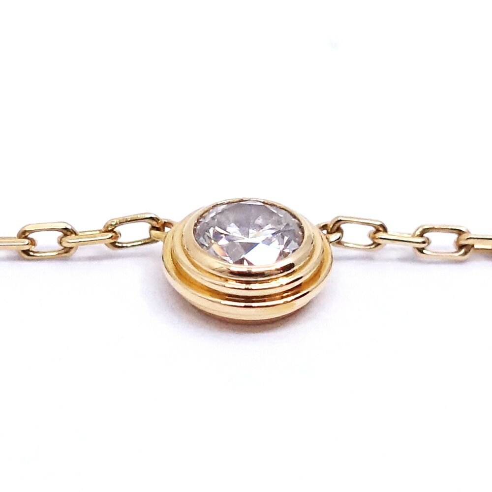 Cartier 18k Pink Gold Damier LM Diamond Necklace Large — view 5