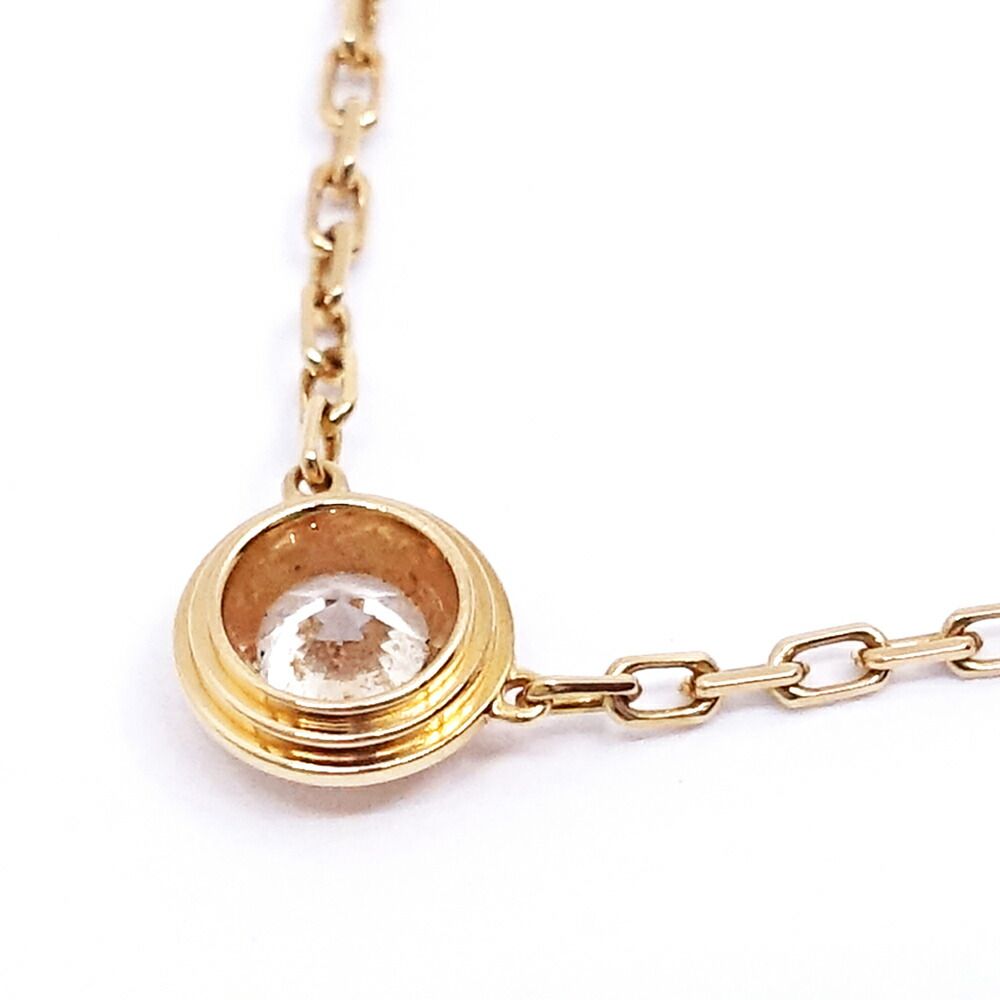 Cartier 18k Pink Gold Damier LM Diamond Necklace Large — view 7