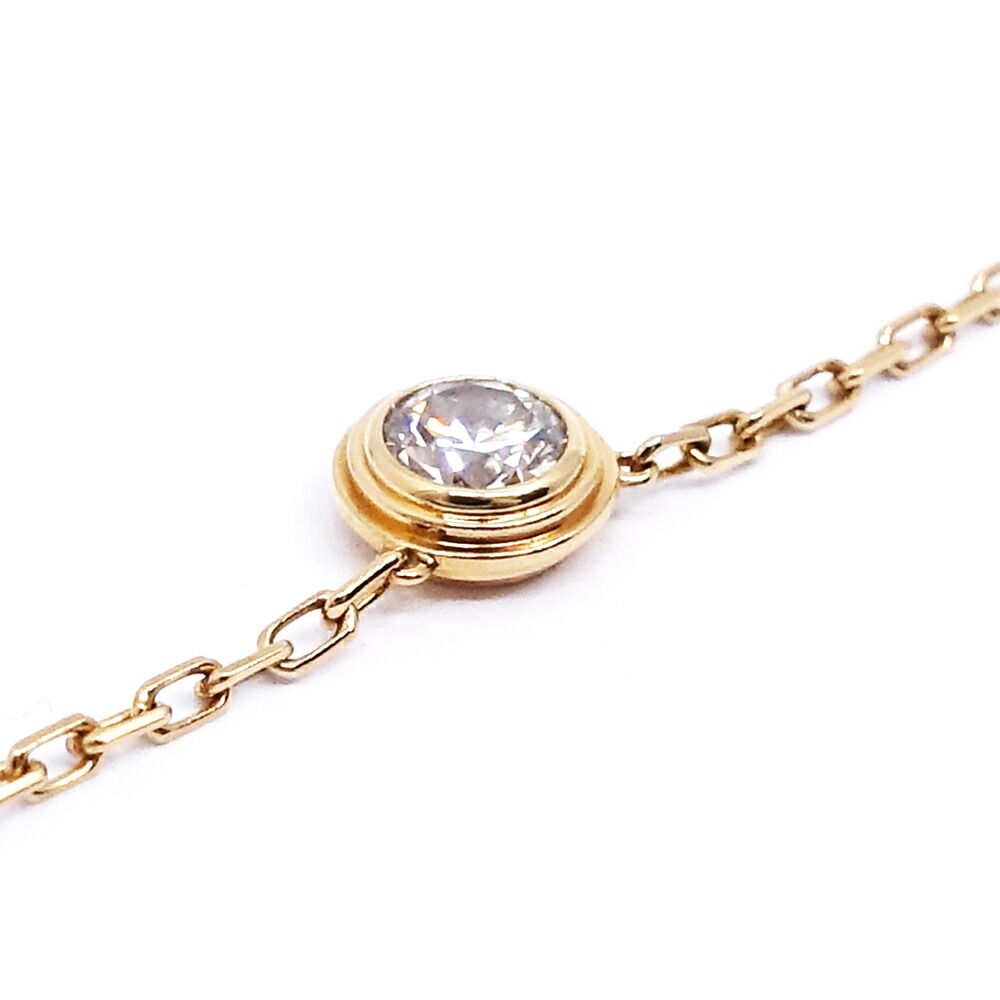 Cartier 18k Pink Gold Damier LM Diamond Necklace Large — view 6