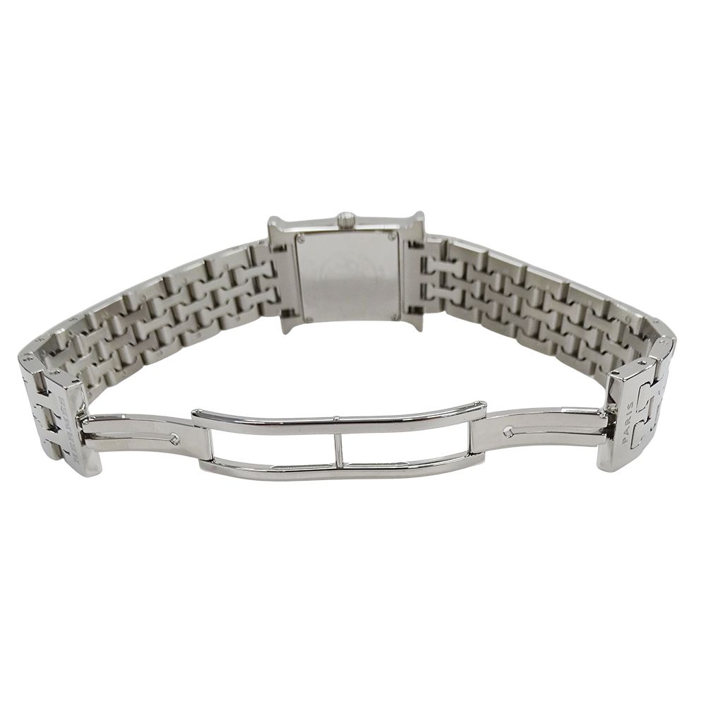 Hermes Watch Diamond Shell Quartz Stainless Steel Silver Polished — view 4
