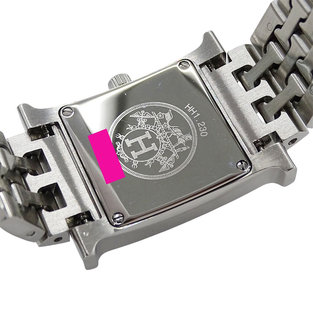 Hermes Watch Diamond Shell Quartz Stainless Steel Silver Polished — view 6