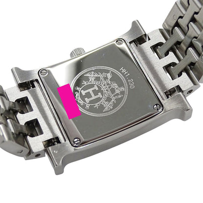 Hermes Watch Diamond Shell Quartz Stainless Steel Silver Polished — view 6