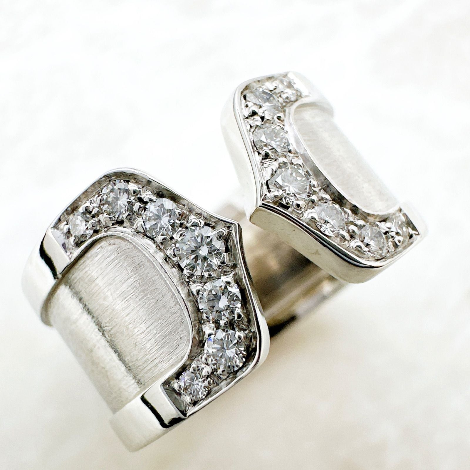 Cartier C2 Diamond White Gold Ring — view 2