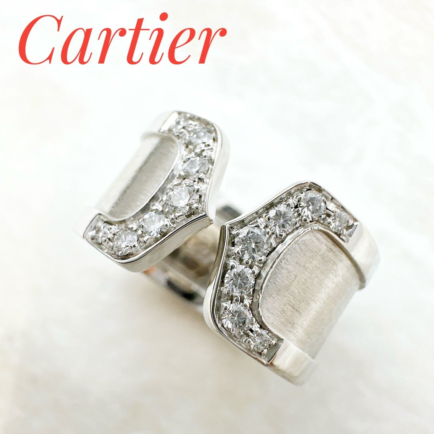 Cartier C2 Diamond White Gold Ring
