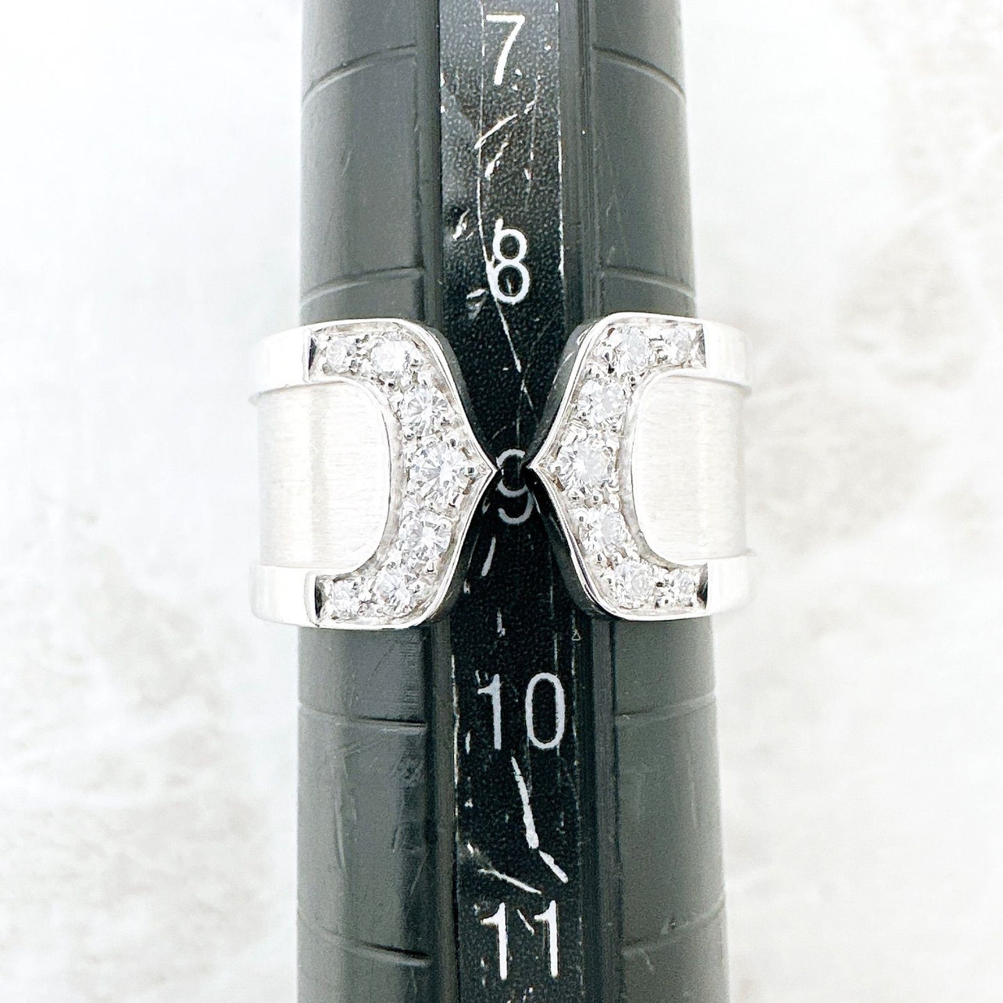 Cartier C2 Diamond White Gold Ring — view 6