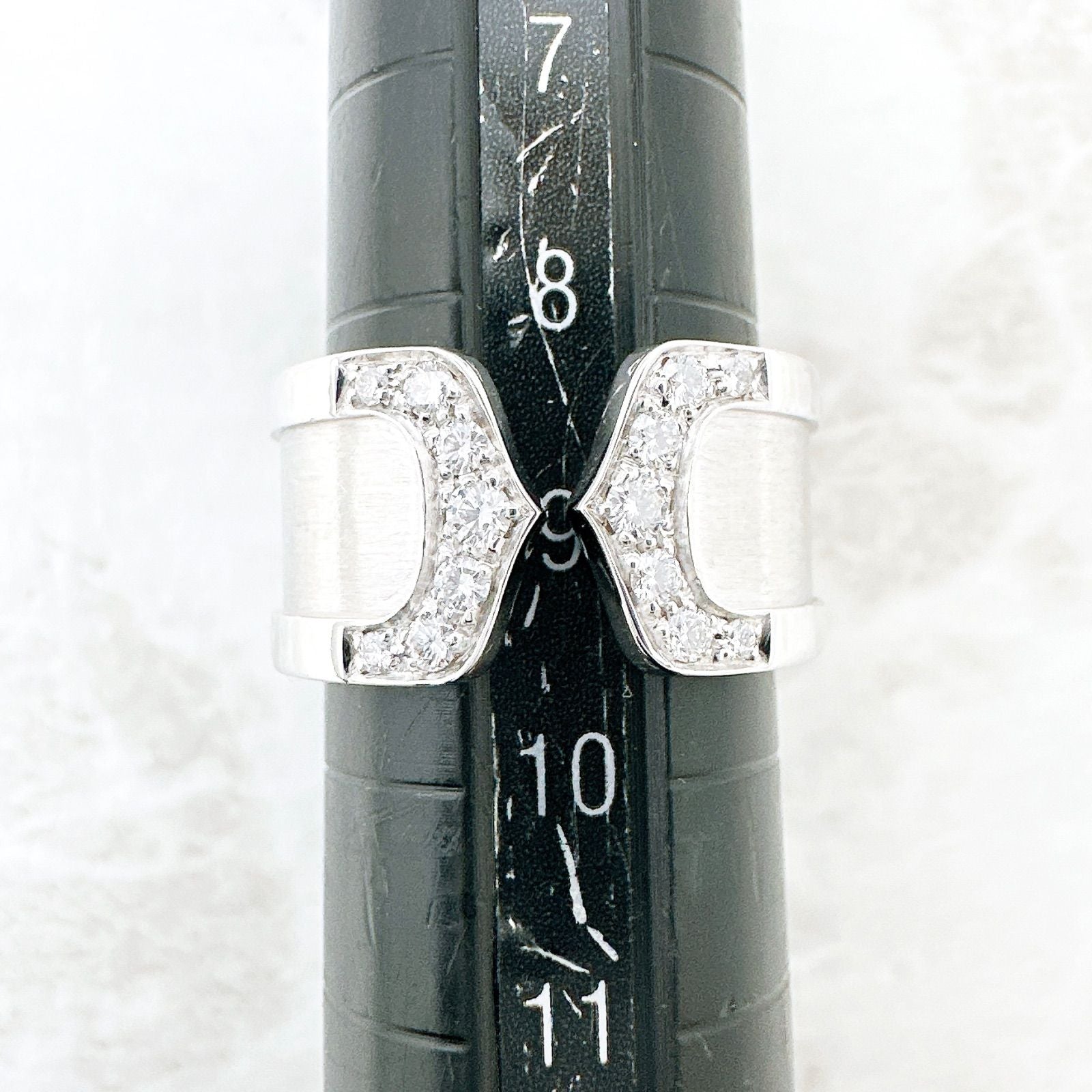 Cartier C2 Diamond White Gold Ring — view 6