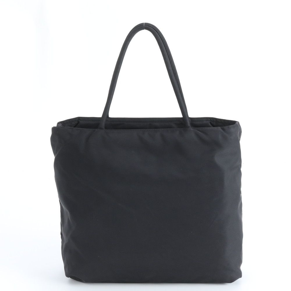 Prada Tessuto Nylon Triangle Logo Tote Shoulder Hand Black — view 3