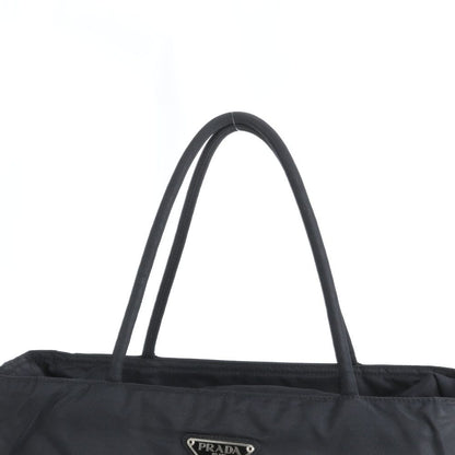 Prada Tessuto Nylon Triangle Logo Tote Shoulder Hand Black — view 2