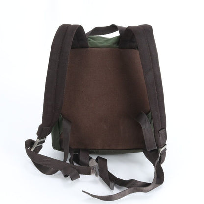 Prada Tessuto Nylon Triangle Logo Khaki Backpack Shoulder Bag — view 3