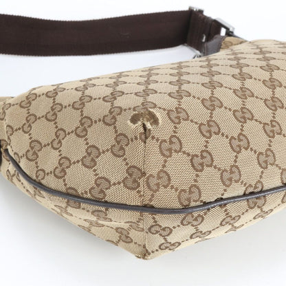 Gucci GG Canvas Leather Shoulder Bag Crossbody Hand Tote Brown — view 7
