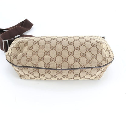 Gucci GG Canvas Leather Shoulder Bag Crossbody Hand Tote Brown — view 6