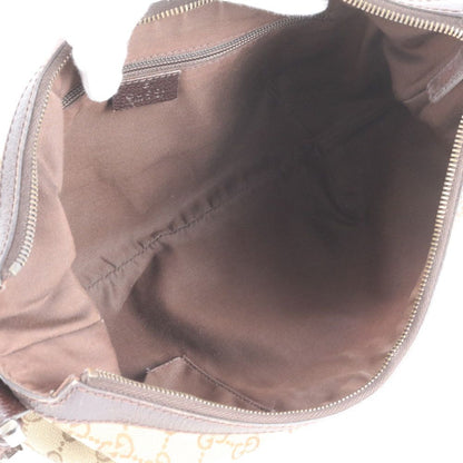 Gucci GG Canvas Leather Shoulder Bag Crossbody Hand Tote Brown — view 9