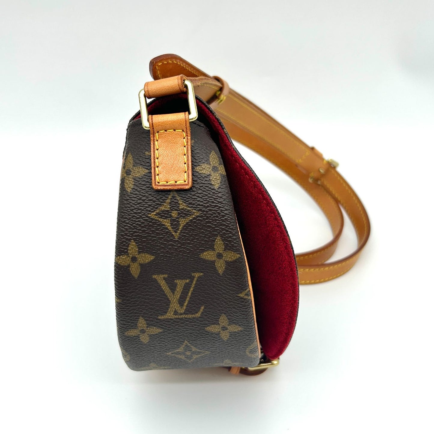 Louis Vuitton Tambourine Shoulder Bag Canvas Leather Monogram Brown — view 3