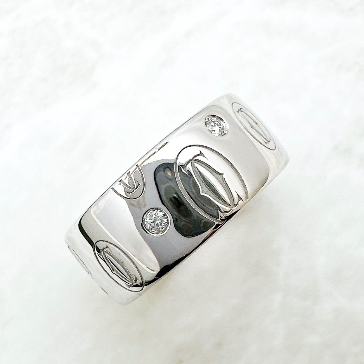 Cartier Happy Birthday Diamond White Gold Ring — view 2
