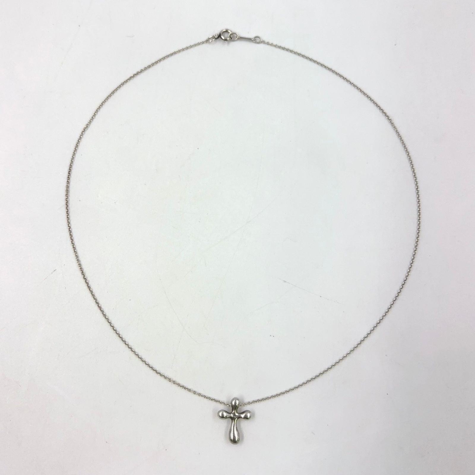 Tiffany & Co Small Cross Silver Necklace — view 3