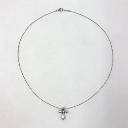 Tiffany & Co Small Cross Silver Necklace — view 3