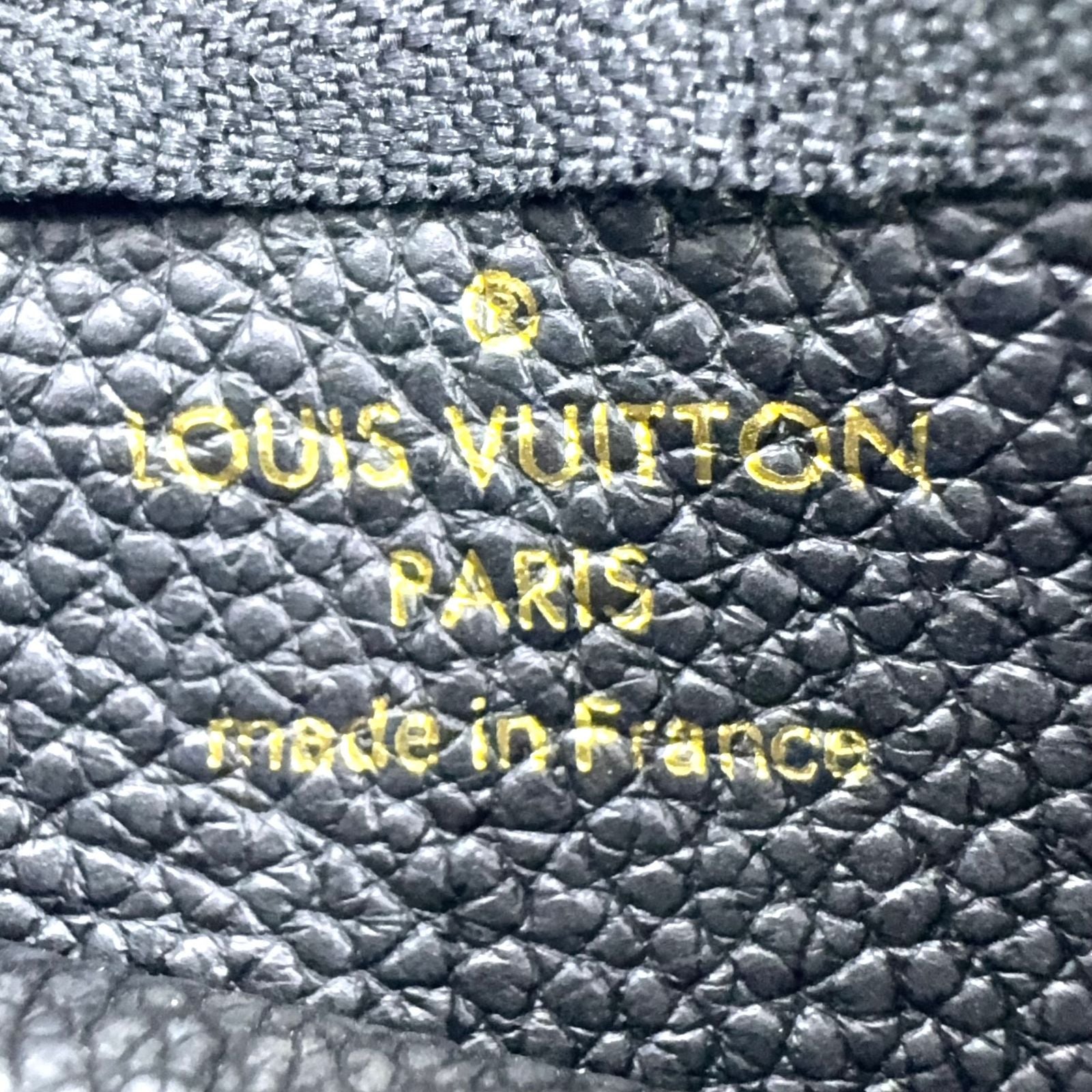 Louis Vuitton Pochette Cles Bicolor Monogram Empreinte Leather Black Beige Coin — view 4