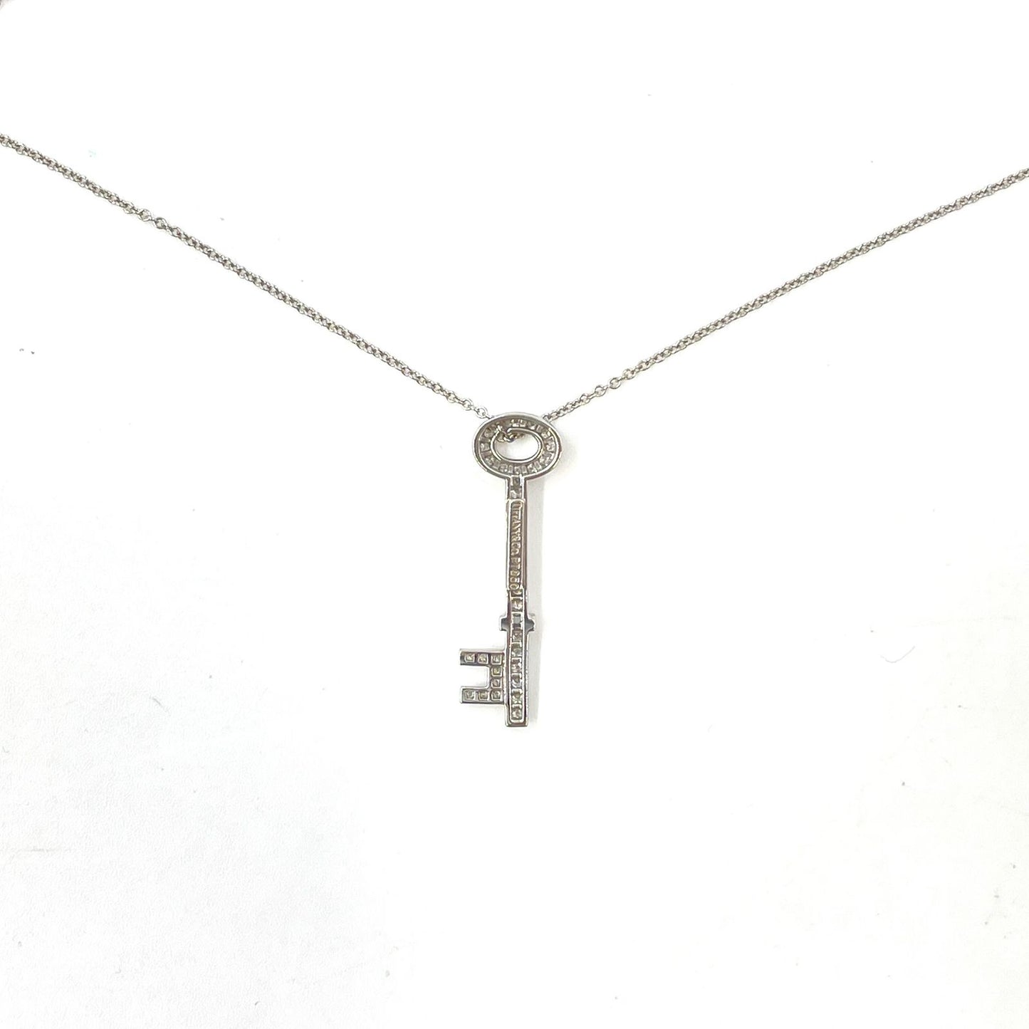 Tiffany & Co Key Pendant Diamond Necklace — view 3