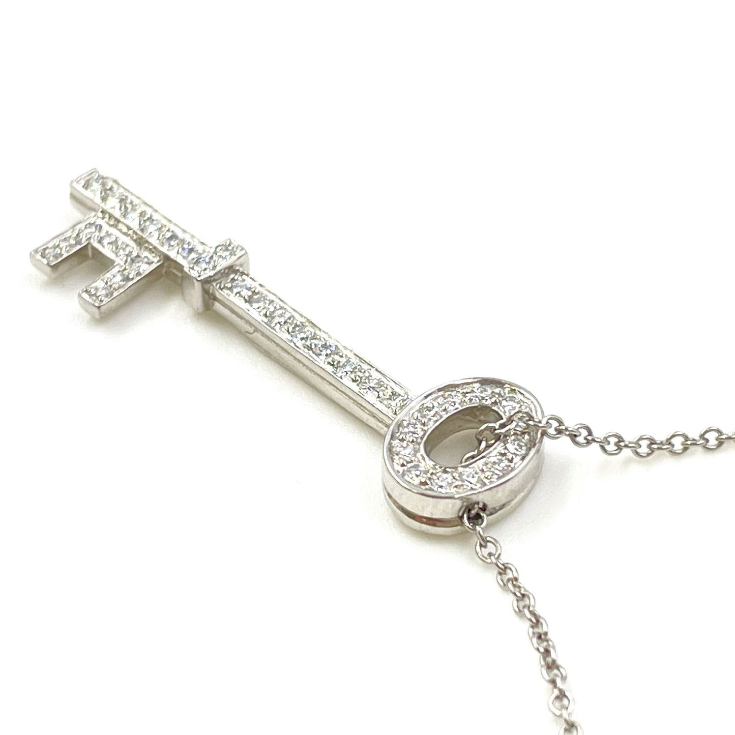 Tiffany & Co Key Pendant Diamond Necklace — view 9