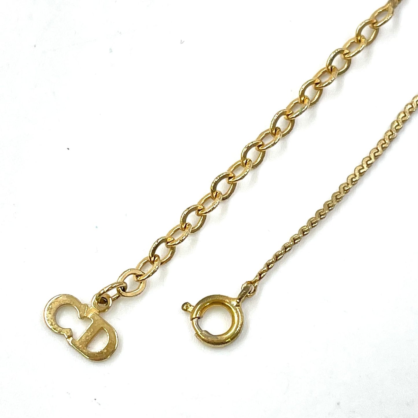 Dior Cdlogo Line Stone Gold Necklace — view 7