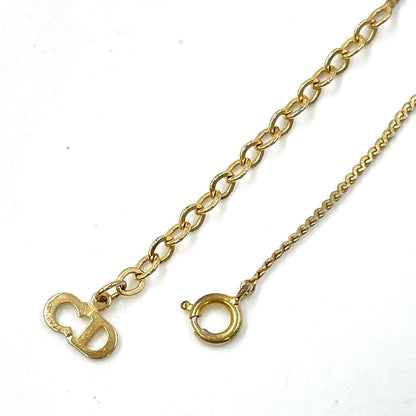 Dior Cdlogo Line Stone Gold Necklace — view 7