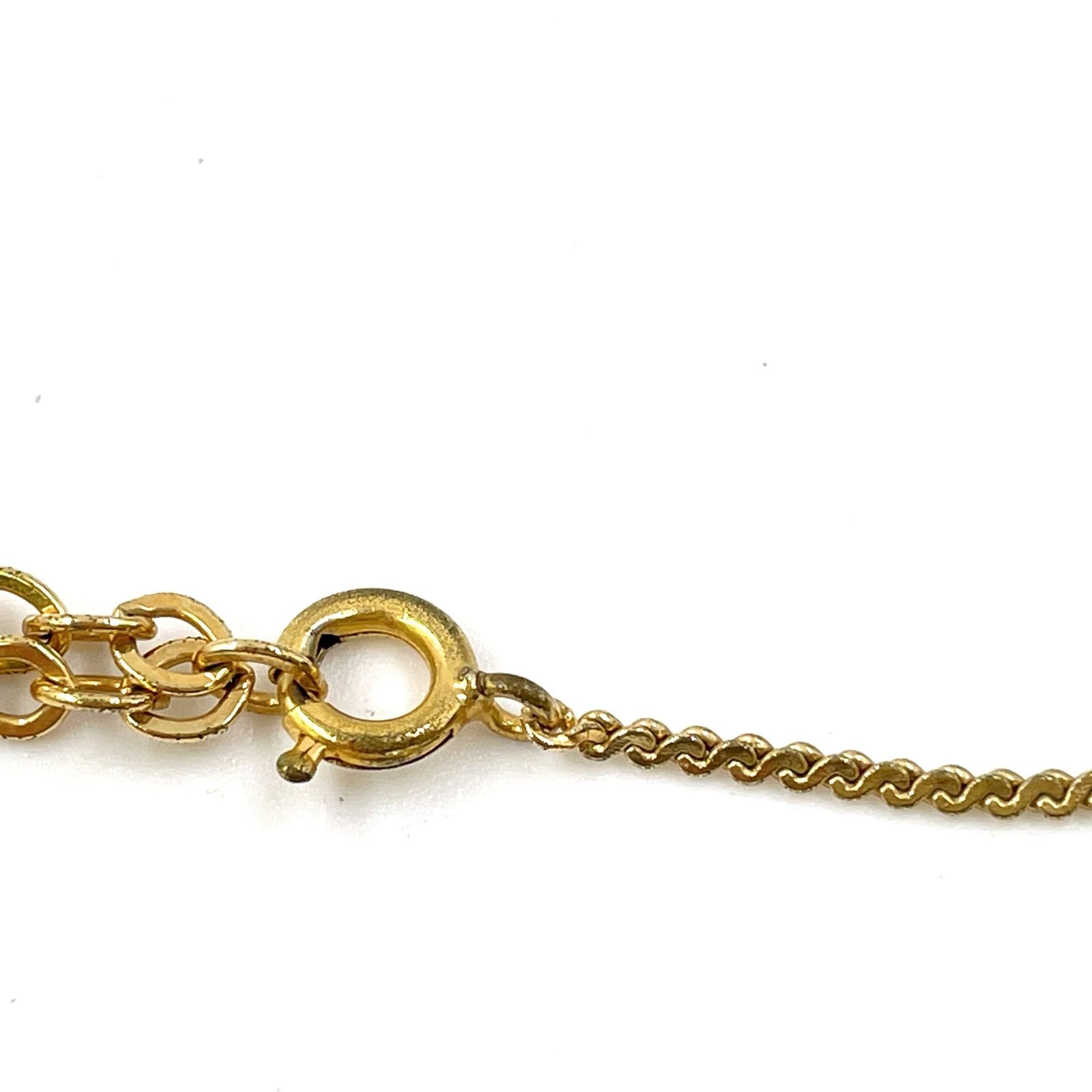 Dior Cdlogo Line Stone Gold Necklace — view 6