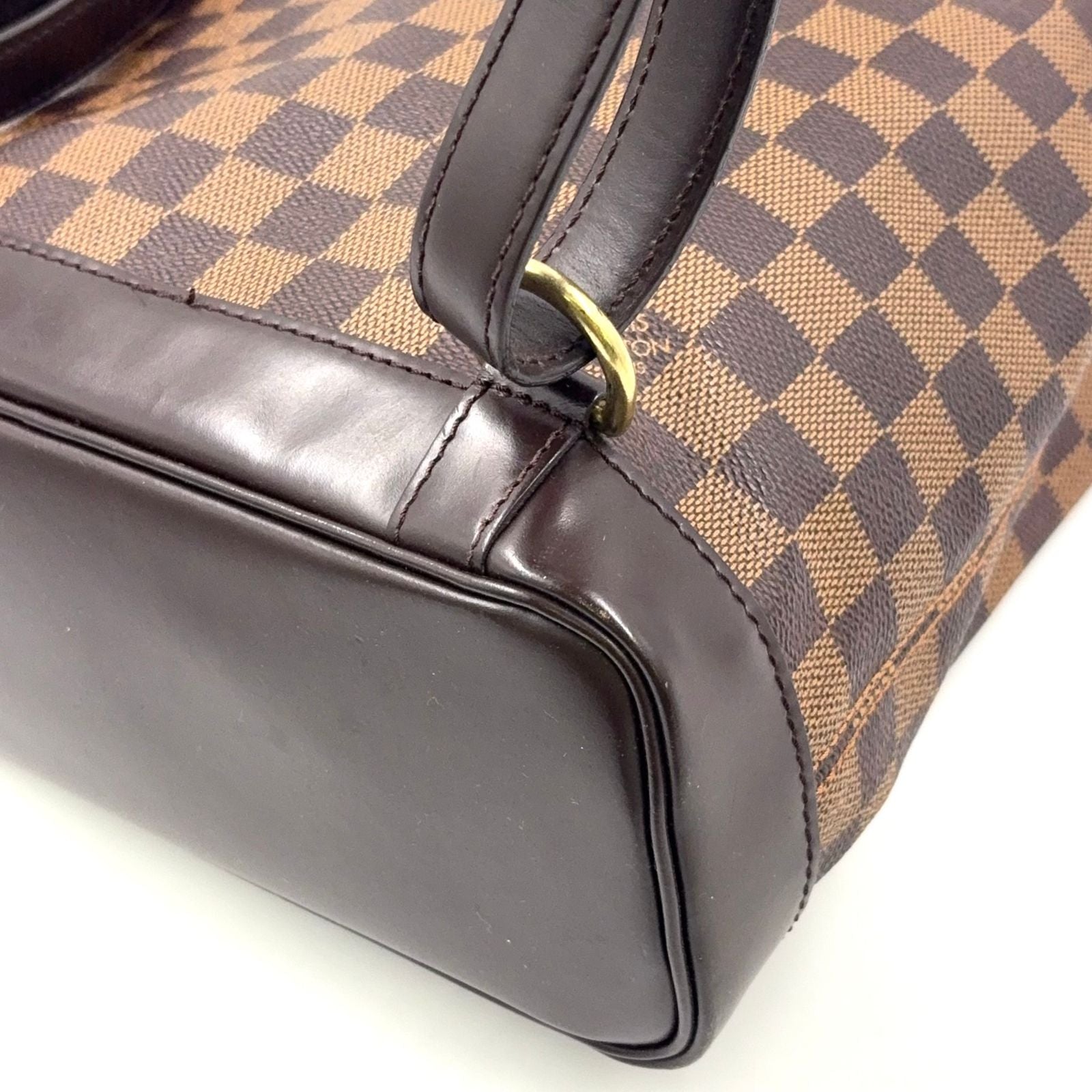Louis Vuitton Soho Damier Ebene Leather Brown Backpack Gold — view 8