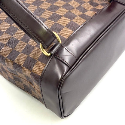 Louis Vuitton Soho Damier Ebene Leather Brown Backpack Gold — view 7