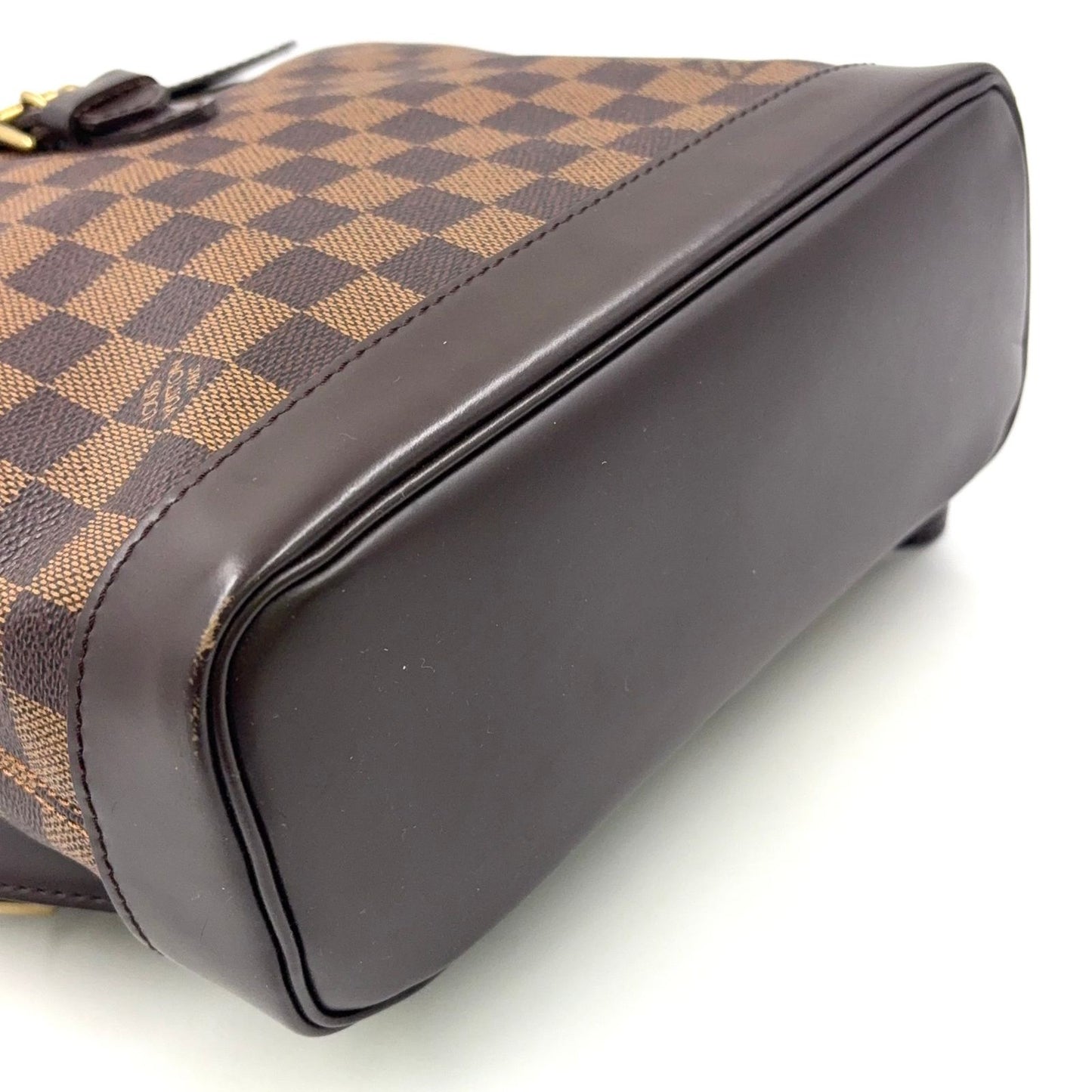 Louis Vuitton Soho Damier Ebene Leather Brown Backpack Gold — view 5
