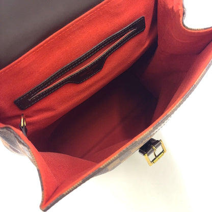 Louis Vuitton Soho Damier Ebene Leather Brown Backpack Gold — view 3