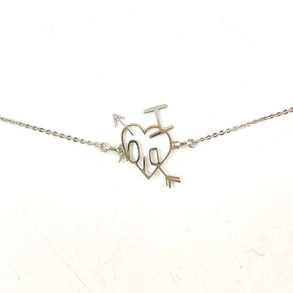 Dior I Love Heart Aro Metal Silver Bracelet Bangle — view 3