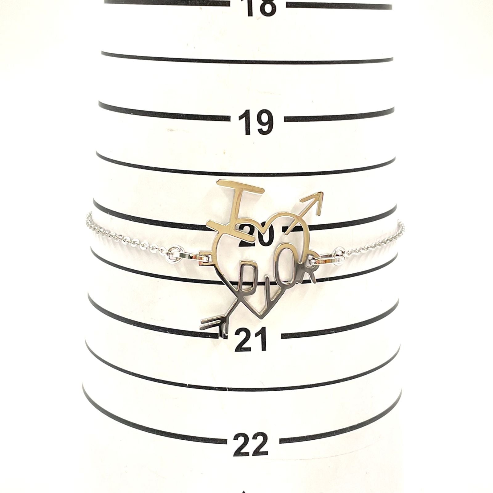 Dior I Love Heart Aro Metal Silver Bracelet Bangle — view 7