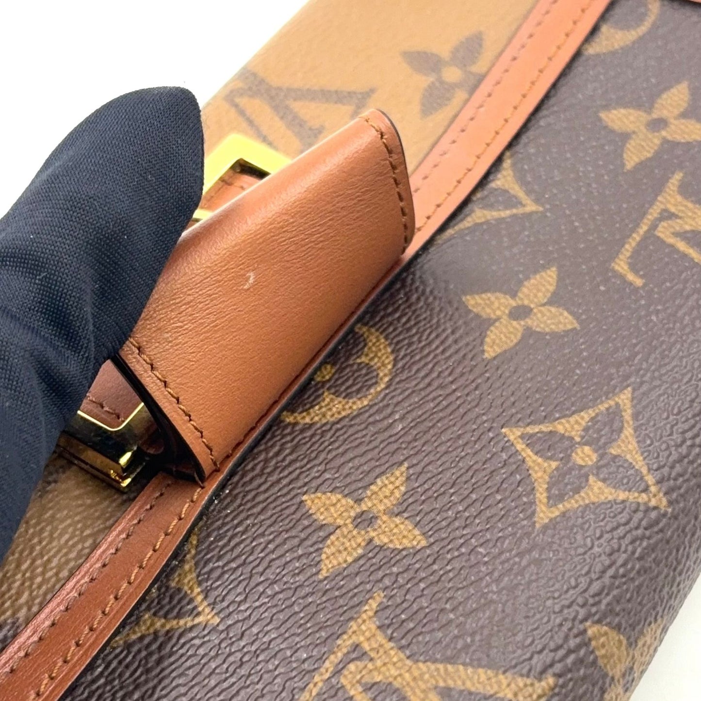 Louis Vuitton Portefeuille Sarah Dauphine Monogram Reverse Leather Brown Wallet — view 7