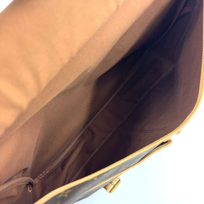Louis Vuitton Sac Monogram Leather Brown Travel Bag Gold — view 3