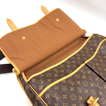 Louis Vuitton Sac Monogram Leather Brown Travel Bag Gold — view 7
